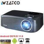 WZATCO C6 300inch Android 11.0 WIFI Full HD 1920*1080P 3D LED Projector Video Proyector Home Theater Cinema Smart Phone Beamer