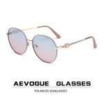 AEVOGUE New Sunglasses Women Fashion Eyewear  Outdoor  Polarized Sunglasses Men UV400 Metal Oval Frame AE1127