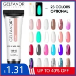 GELFAVOR Poly Nail Gel Polish Semi Permanent Hybrid Varnish Glitter Color Base Top Coat Soak Off UV LED Polish Nail Gel