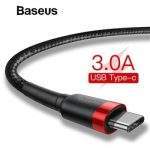 Baseus USB Type C Cable for Samsung S10 S9 Quick Charge 3.0 Cable USB C Fast Charging for Huawei P30 Xiaomi USB-C Charger Wire