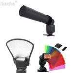 12 Colors Card Flash Diffuser Kit+Silver/White Reflector+Foldable Beam Snoot For Canon Nikon Sony Pentax Yongnuo Flash Photoflas