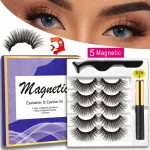 MB 5 Pairs Magnetic Eyelashes 5 Magnet 3D Mink Eyelashes Set With Eyeliner Tweezers Natural False Lashes Faux Cils Magnetique