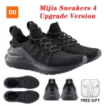 2022 Newest Xiaomi Mijia Sneakers 4 Upgrade Version Men Fashionable Breathable Flying Woven Antibacterial Sports Running Shoes