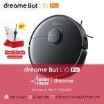 [World Premiere In Stock] Dreame Bot L10 Pro Robot Vacuum Cleaner 4000Pa Poweful Suction 150mins Auto Charge Electric Water Tank