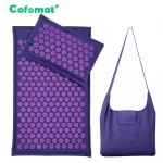 Acupressure Mat Nature Linen Coconut palm Yoga mat Lotus Spike Massage Pillow Cushion With Bag