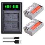 2X EN-EL3e EN EL3E EL3 Battery + LED Dual USB Charger for Nikon D50, D70, D70s, D80, D90, D100, D200, D300, D300S, D700 Camera