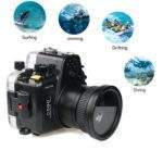 Meikon 40m/130ft Waterproof Underwater Camera Housing Case for Nikon D500,Diving Equipment