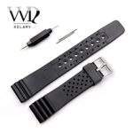 Rolamy 20mm Watch Band Strap Wrist  Belt For Rolex Omega Panerai Tag Watch Replacement Silicone Rubber Straight End Watchband