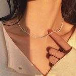 SUMENG 2022 New Popular Silver Colour Sparkling Clavicle Chain Choker Necklace For Women Fine Jewelry Wedding Party Gift