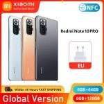 Xiaomi Redmi Note 10 Pro Global Version NFC 6GB 64GB 128GB Smartphone Phone Snapdragon 732G Octa Core 6.67″ AMOLED Display