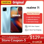 realme 7i 4GB 64GB RMX2193 6.5”HD 48MP AI Triple Cams Smartphone Helio G85 Octa Core 18W Quick Charge 6000mAh Cell phone