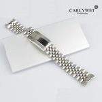 CARLYWET 20mm 316L Steel Replacement Wrist Watch Band Strap Bracelet Jubilee With Oyster Clasp For Rolex GMT Master II