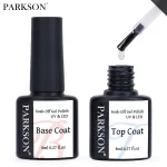 Parkson No Wipe Top Coat And Base Coat Gel Nail polish Design Enhancer Varnish Semi Permanent Soak Off UV LED Nail Art Tool