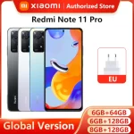 Global Version Xiaomi Redmi Note 11 Pro 64GB/128GB Smartphone Octa Core MTK Helio G96 108MP 120Hz AMOLED  67W Fast Charge