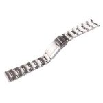 Rolamy 20mm Silver Brushed Stainless Steel Replacement Wrist Watch Band Strap Bracelet With Oyster Clasp For Rolex Seiko Tudor