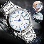 Waterproof Men’s Classic Watch Stainless Steel Quartz Analog Business Wristwatch