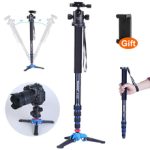 Manbily A-222 Camera Monopod,Portable Professional DSLR Monopod For Canon Nikon DSLR DV Lightweight Monopod Max:65″