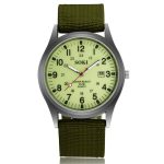 Men’s Army Military Luminous 24 Hours Dial Nylon Strap Date Quartz Wrist Watch