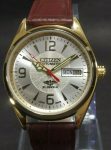 Vintage Citizen Automatic Day & Date 21 Jewels Gold Plated Men’s Wrist Watch