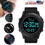 Waterproof Digital Sports Watch Military Tactical Men LED Backlight Wristwatch