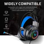 JIMARTI G60 Gaming Headsets Gamer Headphones Surround Sound Stereo Wired Earphones USB Microphone Colourful Light PCLaptop