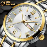 Men’s Watch Waterproof Classic Relojes De Hombre Stainless Steel Quartz Luminous