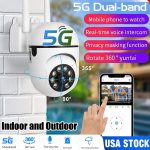 Wireless Wifi Security Camera System Outdoor Home 5G 1080P HD Night Vision Cam