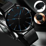 Luxury Men’s Quartz Watch Stainless Steel Analog Ultra Thin Waterproof Business