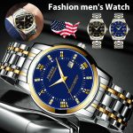 Waterproof Men Stainless Steel Quartz Watch Luminous Classic Business Wristwatch