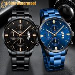 Waterproof Men’s Watch Stainless Steel Quartz Classic Analog Business Wristwatch