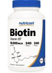 Nutricost Biotin (Vitamin B7) 10,000mcg (10mg), 240 Capsules