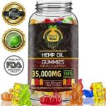 Natural Premium High Potency Hemp Gummy Bears and Natural Vitamins No THC