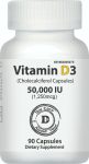 Vitamin D3 50000 IU | 90 VCaps | Exp. 11/2023- FREE SHIPPING