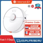 Roborock S7 Robot Vacuum Cleaner Brush Steam Mop Sweep Dust Carpet Sonic Mopping Auto-Empty Strong 2500PA Suction, Plus App