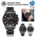 Men’s Watch Waterproof Classic Stainless Steel Quartz Luminous Luxury Wristwatch