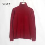 Wixra Knitting Sweater and Jumper Turtleneck Tops Pullovers Casual Sweaters Womens Long Sleeve All-match Elastic Sweater