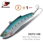 ESFISHING Quality Hard Bait DEFO VIB 70mm15g Pike Winter Ice Fishing Lure Tackle Sinking Icsa Artificial Wobblers Free Shipping