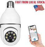 Wireless Light Bulb Camera Outdoor 360° Panoramic 1080P HD WiFi Security Camera