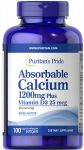 Puritan’s Pride Absorbable Calcium 1200 mg with Vitamin D3 1000 IU -100 Softgels