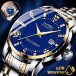 FNGEEN Waterproof Men’s Watch Stainless Steel Quartz Luminous Classic Business