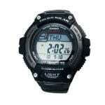 Casio W-S220-1 Tough Solar Power Stopwatch Memory Men’s Black Sports Wrist Watch