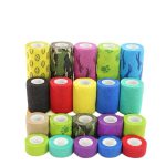 1 Pcs Printed Medical Self Adhesive Elastic Bandage 4.6m Colorful Sports Wrap Tape for Finger Joint Knee First Aid Kit Pet Tape