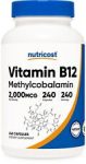 Nutricost Vitamin B12, 2000mcg, 240 Capsules – Non-GMO & Gluten Free