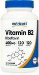 Nutricost Vitamin B2 (Riboflavin) 400mg, 120 Capsules – Gluten Free, Non-GMO