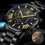 Waterproof Men Quartz Watch Relojes De Hombre Stainless Steel Classic Wristwatch