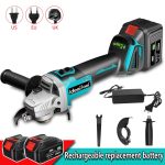 125/100mm Cordless Brushless Electric Angle Grinder Grinding Machine DIY Woodworking Power Tool For Makita 18V Battery