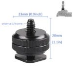 Camera 1/4 Dual Layer Flash Hot Shoe Mount For Camera Canon/Nikon/Sony DSLR Photo Studio Accessories