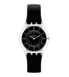 Swatch Skin Black Classiness Silicone Unisex Watch