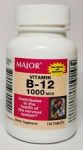 Major Vitamin B-12 1000 mcg Tablets, 130 Count, EXP:02/2024