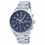 Seiko Chronograph Dark Blue Dial Stainless Steel Men’s Watch SSB377